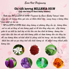 Nước Hoa Nữ MILLENIA 001W thơm lâu Eau De Parfum Lưu Hương 7-12 Tiếng 50ml