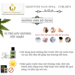 Nước Hoa Nam Cao Cấp Quantum No.5 Sang trọng, Gợi cảm, Tinh tế Lưu Hương 7-12 Tiếng 10ml, 50ml