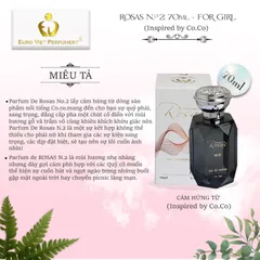 Nước hoa nữ ROSAS N.2 Thanh Lịch, Sang Trọng, Gợi Cảm Lưu Hương 7-12 Tiếng 10ml 70ml