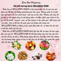 Nước hoa nữ cao cấp MILLENIA 002W thơm lâu nữ tính, ngọt ngào, trẻ trung Eau De Parfum Lưu Hương 7-12 tiếng 50ml