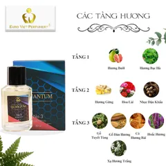 Nước Hoa Nam Cao Cấp QUANTUM No3 Nam Tính, Lịch Lãm, Bí Ẩn Lưu Hương 7-12 Tiếng 50ml