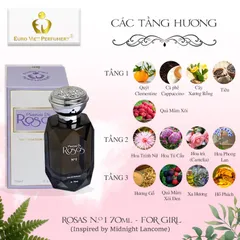 Nước Hoa Nữ ROSAS N.1 Quyến Rũ, Ngọt Ngào, Nóng Bỏng Lưu Hương 7-12 Tiếng 70ml