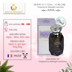 Nước Hoa Nữ ROSAS N.1 Quyến Rũ, Ngọt Ngào, Nóng Bỏng Lưu Hương 7-12 Tiếng 70ml