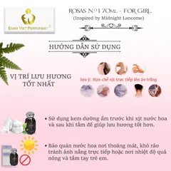 Nước Hoa Nữ ROSAS N.1 Quyến Rũ, Ngọt Ngào, Nóng Bỏng Lưu Hương 7-12 Tiếng 70ml