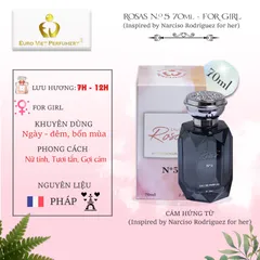 Nước Hoa Nữ Rosas No.5 Nữ Tính Tươi Mới, Gợi Cảm Lưu Hương 7-12 Tiếng 70ml