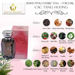 Nước Hoa Nữ Cao cấp Rosas Pink Cherry Sang trọng, Qúy phái, Thu hút Lưu Hương 7-12 tiếng 10ml, 70ml