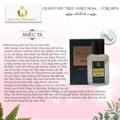 Nước Hoa Nam Cao Cấp Quantum True Hero Gợi cảm, Nam tính, Cuốn Hút Lưu Hương 7-12 tiếng 50ml