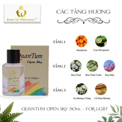 Nước Hoa LGBT Cao Cấp Quantum Open Sky LGBT Tươi mát, cuốn hút, tinh tế  Lưu hương 7-12 tiếng 10ml, 50ml