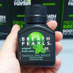 Viên Uống Thơm Miệng Breath Pearls của Úc - Hỗ Trợ Khử Mùi Hôi Miệng, Hương Bạc Hà Tự Nhiên, 50 Viên Sạch Khuẩn 635900
