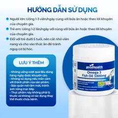 [Nhập khẩu] Viên Dầu Cá Goodhealth Omega 3 Fish Oil Hỗ Trợ Não Bộ, Tim Mạch, Thị Lực 150 Viên