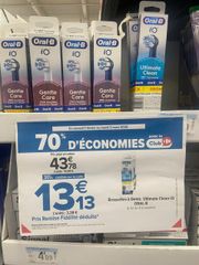 Đầu bàn chải điện Oral B IO2 thay thế cho bàn chải đánh răng, dòng ultimate clean và gentle care chăm sóc răng miệng hiệu quả.
