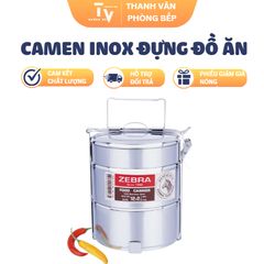 Camen inox đựng đồ ăn giữ nhiệt nóng và lạnh 3 Ngăn (TV17)