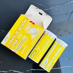 Sủi Giải Rượu Giảm Đầy Hơi UPSA Citrate de Betaine 2g – Hộp 20 Viên. Hương Chanh