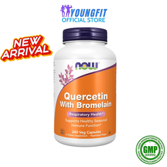 Viên Uống NOW Quercetin Bromelain Hỗ Trợ Sức Khoẻ Tăng Đề Kháng (Hộp 240 viên) - YoungFit