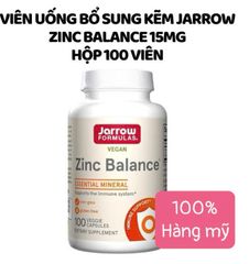 Viên bổ sung kẽm Jarrow Formulas Zinc Balance 100 viên