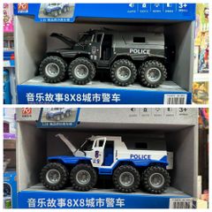 Xe Địa Hình 8 Bánh 8x8 Đồ Chơi Cho Bé – Xe Ô tô Cảnh Sát / Xe Quân Sự Mô Hình 1:16 Có Đèn, Nhạc,Chạy Đà 6890 6899