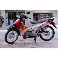 Tem Rời Suzuki Satria 2000 Trắng Đỏ  - Decal In Chất Lượng