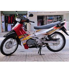 Tem Rời Suzuki Satria 2000 Trắng Đỏ  - Decal In Chất Lượng