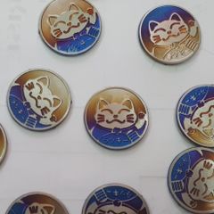 Logo Mèo Thần Tài Nhỏ - Bao Chuẩn Nét - Kèm Keo 3M Siêu Chắc