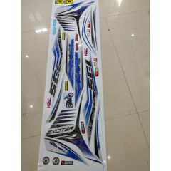 Tem Rời Exciter 135 Zin 2014 Dán Xe Xám Bạc - Tem Chuẩn Hình - Không Phai Màu Trọn Đời  - Decal In Chất Lượng