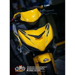 Tem rời Exciter 150 mẫu lửa Y15ZR vàng xám, thiết kế đẹp mắt, in sắc nét, 3 lớp không bay màu MD00091 Cao Cấp