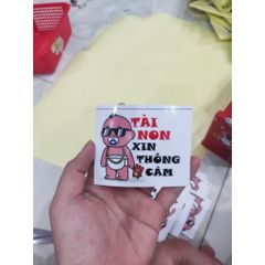 Tấm tem logo Tài Non Xin Thông Cảm size nhỏ
