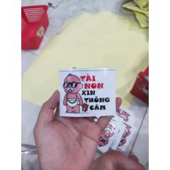 Tấm tem logo Tài Non Xin Thông Cảm size nhỏ