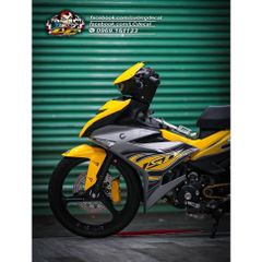Tem rời Exciter 150 mẫu lửa Y15ZR vàng xám, thiết kế đẹp mắt, in sắc nét, 3 lớp không bay màu MD00091 Cao Cấp