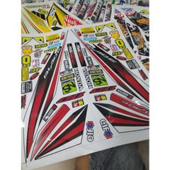 Tem Rời Honda Wave Blade 110 Dán Xe Đỏ Đen  - Decal In Chất Lượng
