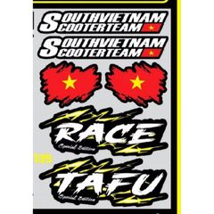 Tem logo sticker Việt Nam nền vàng trang trí xe điện,xe máy dán mọi nơi kích thước nhỏ vừa
