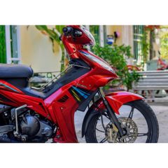 [Siêu Sale] TEM RỜI mẫu chỉ xanh vàng đen cho Exciter 135 đỏ candy - tem siêu bền Quyen Decal