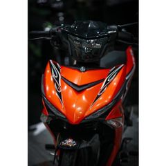 Tem rời Exciter 150 mẫu lửa cam đen trắng, thiết kế đẹp mắt, in sắc nét, 3 lớp không bay màu MD00203 Cao Cấp