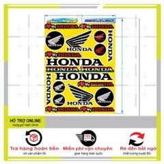 SHINDECAL- LOGO STICKER CÁNH CHIM HONDA VÀNG - Tem 3 Lớp  Cao Cấp