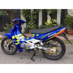 Tem Suzuki Satria 2000 Tem Cờ Xanh Dương  - Decal In Chất Lượng