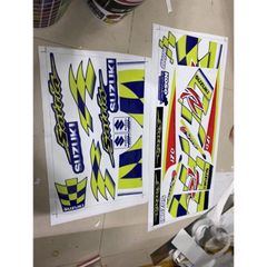 Tem Suzuki Satria 2000 Tem Cờ Xanh Dương  - Decal In Chất Lượng