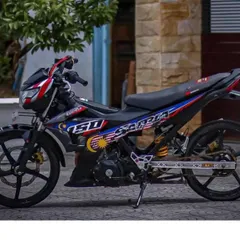 Tem Rời Suzuki Satria Raider Phong Cách Cờ Malaysia  - Decal In Chất Lượng