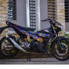 Tem Rời Suzuki Satria Raider Phong Cách Cờ Malaysia  - Decal In Chất Lượng