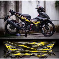 Tem Lửa Exciter 150 Dán Xe Đen Nhiều Màu  - Decal In Chất Lượng