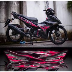 Tem Lửa Exciter 150 Dán Xe Đen Nhiều Màu  - Decal In Chất Lượng