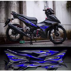 Tem Lửa Exciter 150 Dán Xe Đen Nhiều Màu  - Decal In Chất Lượng