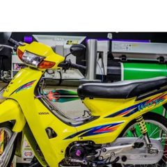 Tem rời Wave nhỏ vàng - mẫu zin xanh Crom siêu bóng Quyen Decal