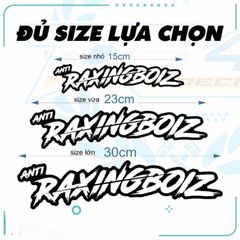 tem chữ sticker racing boiz mới phối đủ màu