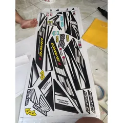 Tem Rời Wave Nhỏ 2004 Chế Wave 125i Xanh Dương  - Decal In Chất Lượng