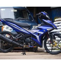 Exciter 150 MX xanh trắng mẫu mới
