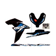 Tem rời exciter 155 zin xe đen phối xanh trắng