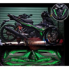 Tem rời exciter 150 mẫu Y15ZR full đen phối đủ màu