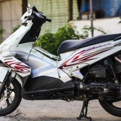 [Siêu Sale] Tem rời AirBlade 2009 125 mẫu đỏ đen dán xe trắng - tem không bay màu Cao Cấp