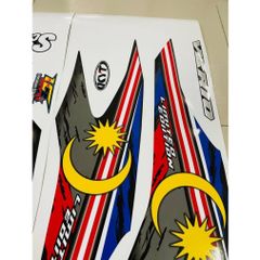 Tem cờ Malay xanh đỏ nổi bật cho Vario 150 đen - tem cao cấp không bay màu Cao Cấp