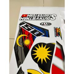 Tem cờ Malay xanh đỏ nổi bật cho Vario 150 đen - tem cao cấp không bay màu Cao Cấp