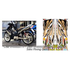 Tem Rời Suzuki Axelo 125 Đen Phối Vàng Đồng - Tem Chuẩn  - Decal In Chất Lượng